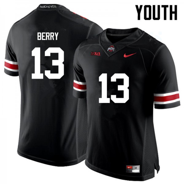 Ohio State Buckeyes #13 Rashod Berry Youth Player Jersey Black OSU28821